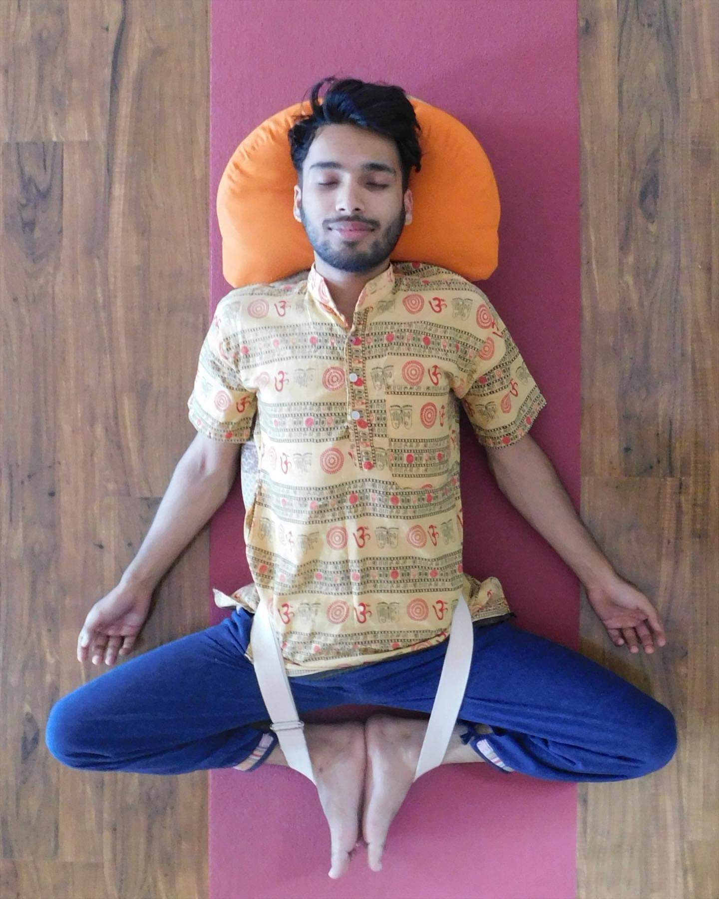 Yin yoga practice — long-held poses for deep tissue release